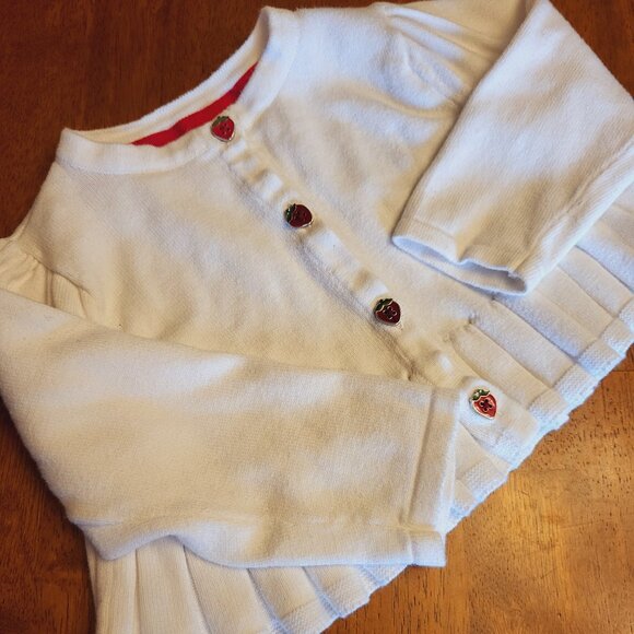 Gymboree ~ Sz 12-18M ~ Ruffled Strawberry Sweater ~ NWOT - Picture 1 of 6